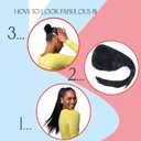 CAISHA 26" Longhair Hairpiece Ponytail Extension Drawstring Straigth Heat-Resistant Synthetic Fibres Gray Mix PH613