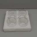 CNGLASS 10oz Glass Coffee Mugs,Double Wall Insulated Glass Mugs with Handle,Clear Espresso Mug for Latte,Cappuccino,Tea Bag,Set of 4