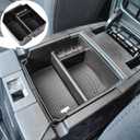 EDBETOS Center Console Organizer Tray Compatible with Jeep Wrangler JK/JKU 2011-2018 Rubicon Sport Sahara Accessories Armrest Storage Glove Box, (Black Trim)