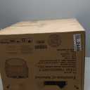 Boho Rattan Round Coffee Table Outdoor with Metal Frame, All-Weather and Rust Resistant, Handcrafted Coastal Furniture for Patio, Poolside, Garden, Yard, Natural Brown