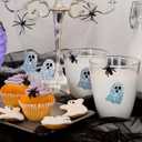 3 x Halloween Ghost Stickers, Laser Cute Boo Ghost Stickers, Suitable for Envelope Journal DecorParty Supplies Halloween Decorations (Style 2)