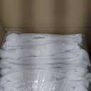 Surmente 10 Pack White Table Skirt, 14ft Polyester Tablecloth for Weddings, Banquets, or Restaurants