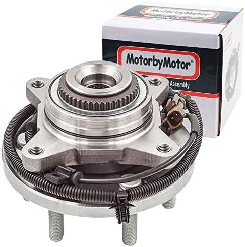 MotorbyMotor 515169 (4WD) Front Wheel Bearing and Hub Assembly with ABS 6 Lugs Fits for 2015-2017 Ford F-150 (2.7L 3.5L 5.0L Engines) Heavy Duty Low-Runout OE Directly Replacement Hub Bearing