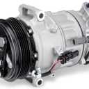 Air Conditioner AC Compressor Compatible with 2012-2015 Chevy Equinox 2.4L, 2012-2015 GMC Terrain 2.4L, w/Two Plug, Replacement for 23255703