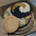 Tatuo 11 Pcs Boho Wall Basket Decor Decorative Bulrush Woven Basket Wall Decor Art Round Farmhouse Hanging Baskets for Kitchen Rustic Home Summer Decorations, Multi Sizes(Classic)