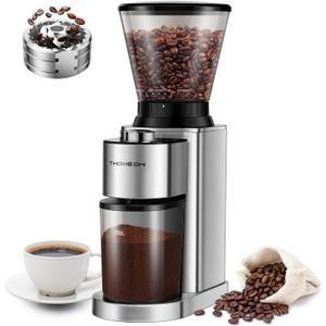 Conical Burr Coffee Grinder Electric, Upgrade Anti-static Electric Espresso Coffee Bean Grinder for Home Use,48 Precise Grind Settings for 2-20 Cups, Stainless Steel