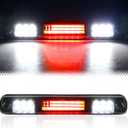 Tresound 3rd Third Brake Light for 1988-1999 Chevy/GMC C1500 C2500 K1500 K2500 Silverado Blazer LED Cargo Lamp High Mount Stop light (Chrome Housing Smoked Lens)