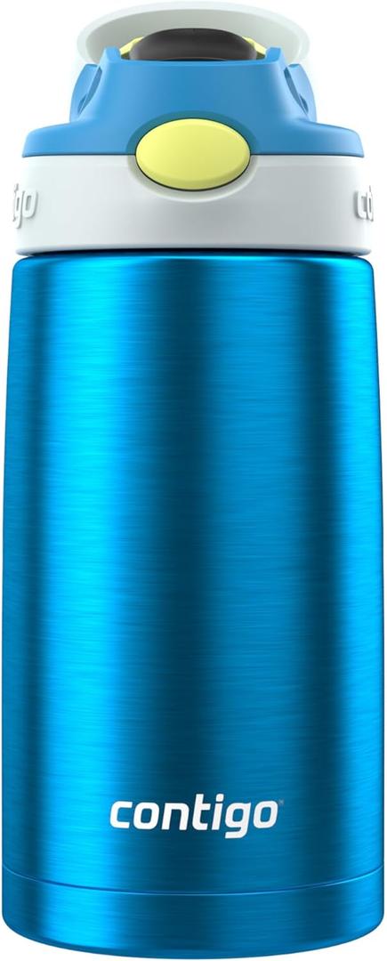 Contigo Autospout Water Bottle with Straw 13 oz Blue Poppy/Glacier