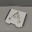 SWAGKIND Tablet Stand for Desk, Adjustable Monitor Stand with 360° Rotating Base, Portable Tablet Stand Holder for iPad Pro, Galaxy Tab, Mobile Phone(White)