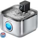 Speedeer Wireless Cat Water Fountain Stainless Steel, 135oz/4L Pet Fountain B