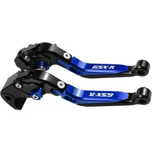 For Suzuki GSXR 600 750(2006-2024) 1000R(2009-2024) GSX-R 1000(2005-2006) Motorcycle Clutch Lever Folding Extendable Adjustable Handlebars Brake and Clutch Levers Set(Blue)