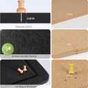 MaxGear Extra Large Bulletin Board 72" x 48", Foldable Felt Board Vision Board Supplies, Cork Board for Office, Home, School, Small Pin Boards for Walls Decorative Display Board Black