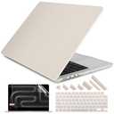 DONGKE Compatible with M4 MacBook Pro 14 inch Case 2024 2023 2021 A3112 A3401 A3185 M3 A2918 A2992 M2 A2779 M1 A2442 Pro Max with Touch ID, Plastic Hard Shell with Keyboard Cover, Matte Stone