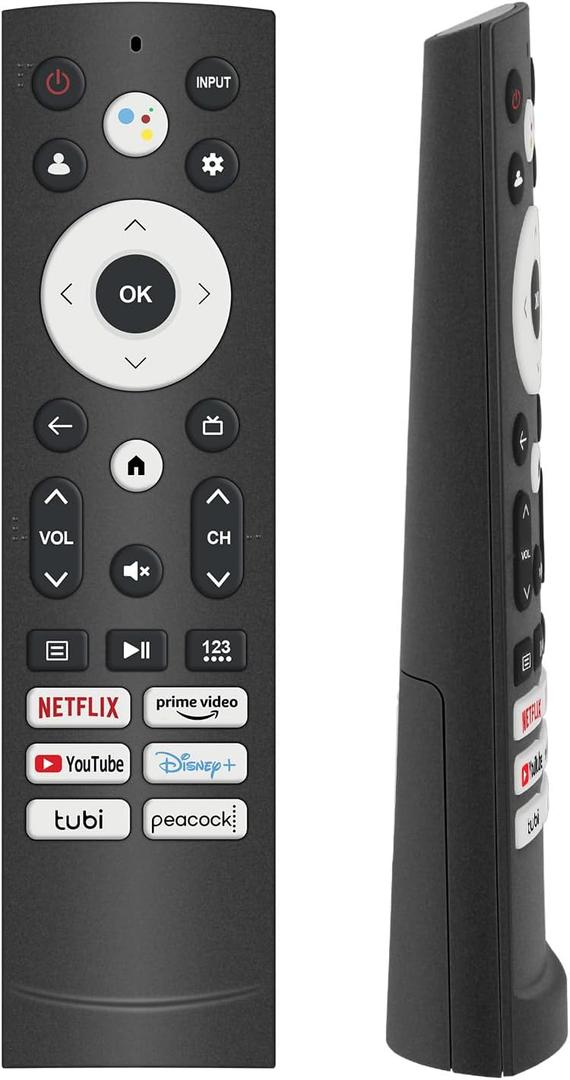 Replacement for Hisense tv Remote, ULED Google tv Remote, with Voice-Control, Bluetooth. Compatible with Hisense 4K ULED Google TV, Mini-LED/ULED Google TV. 