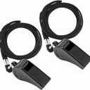 2PCS Sports Whistles with Lanyard, Loud Crisp Sound Whistle Ideal for Coaches, Referees, Officials,Outdoor Enthusiasts, and Family Emergencies.