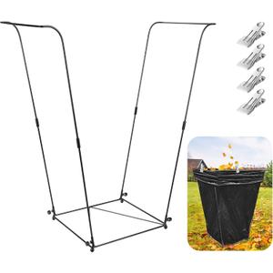 1pc Metal Trash Bag Holder - Garbage Bag Holder Frame Holds 30-45 Gallon Plastic Bags-Multi-Use Outdoor Leaf Bag Stand for Yard Camping Garden Lawn Party Supplies