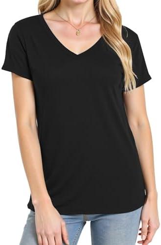 YOGINGO V Neck T Shirts for Women - Summer Fashion Trendy Outfits Clothes - Lightweight Soft Casual Women T Shirt, M, Set of 2 YOGINGO V Neck T Shirts for Women - Summer Fashion Trendy Outfits Clothes - Lightweight Soft Casual Women T Shirt, M, Set of 2