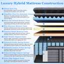 (Luxury Hotel) 14 Inch Hybrid Queen Size Mattress in a Box, Medium Firm
(2026 Upgraded) Reinforced Edge Support, 7-Zone Support & Pressure Relief, Cooling Sleep, CertiPUR-US, 365-Night Trial