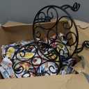 Metal Outdoor Plant Stand 11.8IN Diameter Heavy Duty Plant Pot Stands for Indoor Round Flower Pot Support Rack Set of 2,Black