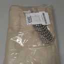 KGORGE Linen Shower Curtain - Semi Sheer Lightweight Button Hole Half Privacy Quick Dry Shower Curtains for Bathroom Bathtub Decor, Angora, 54 x 78 inches Long, Hooks Included