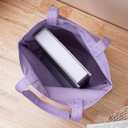 Maciebelle Retirement Gift for Woman, Cool Retirement Gifts for Women, Canvas Tote Bag Best Gifts(Purple)