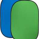 Fotodiox Pro Collapsible Background - 48x72in (4x6ft) Chromakey Green/Chromakey Blue 2-in-1 Background Panel