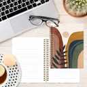 JRTW Boho Abstract Notebook Journal, Abstract Sun Sunrise Sunset Mountain Plant Aesthetic Journal Notebooks for Note Taking, Boho Office Supplies, Spiral Notebook 5.5x8.3 Inch