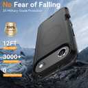 Case Compatible with iPhone 17 Air Case Heavy Duty Shockproof 3-Layer Full-Body Protection Rugged Cover [Compatible with Magsafe] (Black)