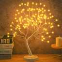 Tabletop Bonsai Tree Light,108L LED Tree Lamp,Fairy Light Tree with 8 Modes & 6 Hrs Timer,Artificial Tree with Lights USB & Battery Operated,Lighted Birch Tree Indoor for Home Decoration (Warm Glow)