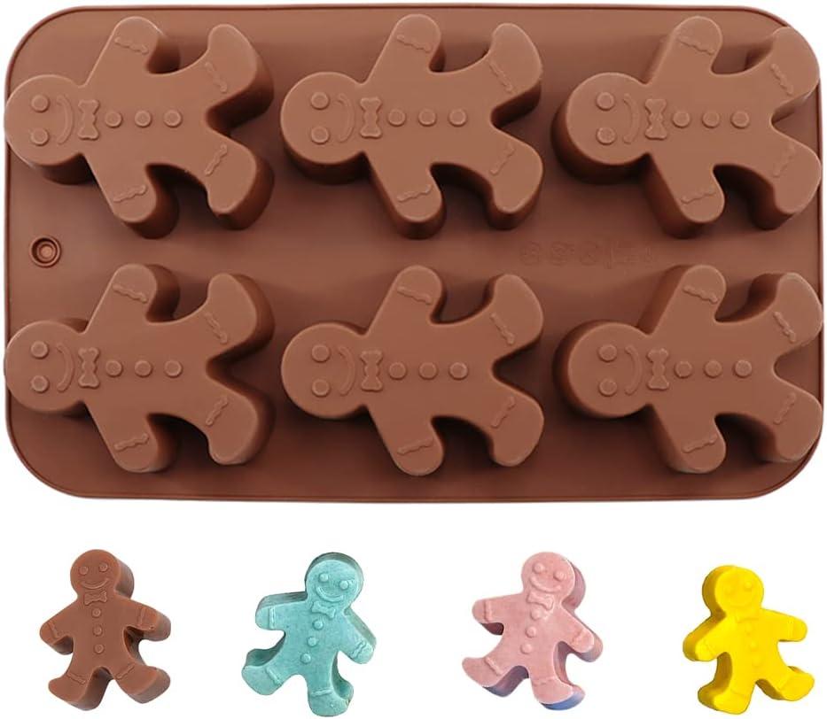 Meltset Silicone Baking Mold Gingerbread Man Chocolate Mold DIY Soap Mold