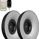 GLOWRIUM Grow Lights for Indoor Plants, 16W Smart Full Spectrum LED Grow Light, Auto Timer and Stepless Dimming,Plant Assistant with Watering Reminder,Modular Design (Black, 2 PCS)