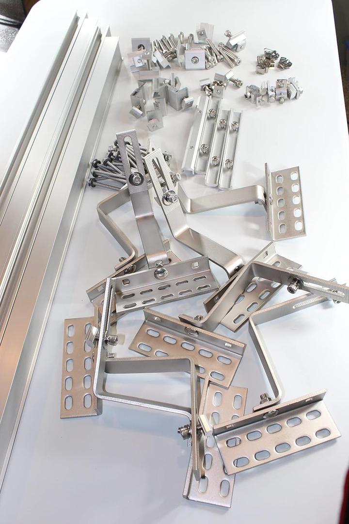 Tile Roof - Solar Panel Mounting kit to Mount for 10 Solar Panels, with Clamps, Tile Roof Mount & 88 Inch Rails