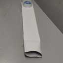 UD48S 4" Stainless Steel Telescoping Dryer Vent Kit - Flat Periscope for Whirlpool & All 4" Dryers, 90 to Straight Adjustable Dryer Duct (26-43in), Space Saving Vent Connector (White), Compact