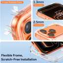 2 x Magnetic Shockproof for iPhone 17 Pro Case, [Not-Yellowing] [4X Military-Grade Protection] [Compatible with MagSafe] Transparent Case for iPhone 17 Pro Anti-Scratch Guardian 6.3", Clear