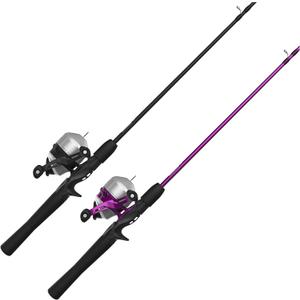 Zebco 33 Spincast Reel and 2-Piece Fishing Rod Combo, 5-Foot 6-Inch Durable Fiberglass Rod, Quickset Anti-Reverse Fishing Reel with Bite Alert