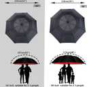 MRTLLOA 6 Pack Golf Umbrella 62 Inch Large Oversize Double Canopy Vented Automatic Open Stick Umbrellas for Men & Women