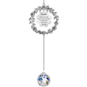 Suncatcher Gifts for Brother,Valentines Birthday Gifts for Brother, Sun Catcher for Christmas Birthday Thanksgiving Valentines Day