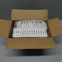 105 Pcs Multi-Purpose Laundry Hooks Hanging Clips Bulk with Plastic Rope Hanger Clips for Baby Clothes Closet Organizer for Pants Hat Sock Boot Bra Towel Bathroom Wardrobe Kitchen, White
