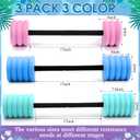 Soulchen 3 Pack Long Aquatic Exercise Dumbbells Pool Exercise Equipment Eva Foam Water Aerobics Equipment With High Density For Weight Loss Water Sport Fitness Tool(Pink, Blue, Teal,S/m/l Set)