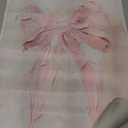 3Pcs Trendy Pink Bow Canvas Wall Art Vintage Cute Preppy Watercolor Bows Painting Pictures Wall Decor Posters Prints Girly Aesthetic for College Apartment Bedroom Decoration Unframed