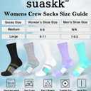 Womens Cushioned Athletic Running Crew Socks Breathable Wicking Comfort Hiking Socks 5 Pairs (Gray)