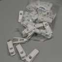 Tinfol 40pc Plastic Hanger Clips - Strong Pinch Grip Clips, White Pant Skirt Clip, Multi-Purpose Finger Clip for Slim-line Clothes Hangers