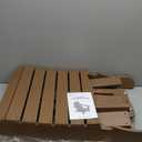 Ciokea Folding Adirondack Chair Wood Texture, Patio Adirondack Chair Weather Resistant, Plastic Fire Pit Chair with Cup Holder, Lawn Chair for Outdoor Porch Garden Backyard Deck (Teak)