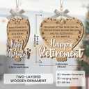 10 x Retirement Ornament 2025 - Appreciation Farewell Gifts for Coworkers, Friends, Teacher, Boss, Nurse, Double Layers Wooden, Happy Retirement Gift for First Christmas Retired