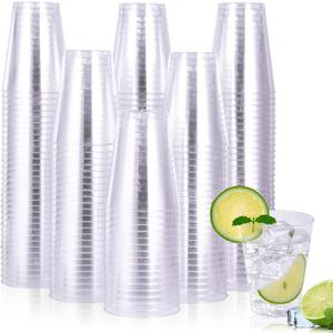 JOLLY CHEF 300 Pack 7 oz Clear Plastic Cups Disposable Cups,7 Ounce Disposable Wine Cups Ideal for Party, Whiskey, Wine Tasting, Perfect for Halloween Christmas