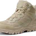 NORTIV 8 Men's Waterproof Hiking Boots Outdoor Mid Trekking Lightweight Mountaineering Shoes Paladin, Size 8, Sand, JS19004M