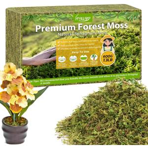 Legigo 1.3LBS Premium Forest Moss for Plants, 25 QT Natural Green Sphagnum Moss for Potted Plants, Dried Orchid Moss Potting Mix, Soft Real Moss Decorative for Houseplants Orchids Succulents Reptiles