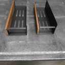 Beeveer 2 Pack Farmhouse Magnetic Spice Rack for Refrigerator Metal Magnet Basket Shelf for Fridge Seasoning Storage Organizers Home Decor Kitchen Accessories (Wooden Color)