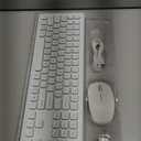 Wireless Keyboard and Mouse - RGB Backlit, Rechargeable & Light Up Letters, Full-Size, Ergonomic Tilt Angle, Sleep Mode, 2.4GHz Quiet Keyboard Mouse for Mac, Windows, Laptop, PC, Trueque(White)