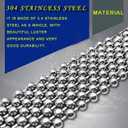 55ft Ball Bead Chain, 3.5mm Stainless Steel with 100 Connectors Clasps, Bulk Necklace for Jewelry Making, Dog Tag, Military Keychain